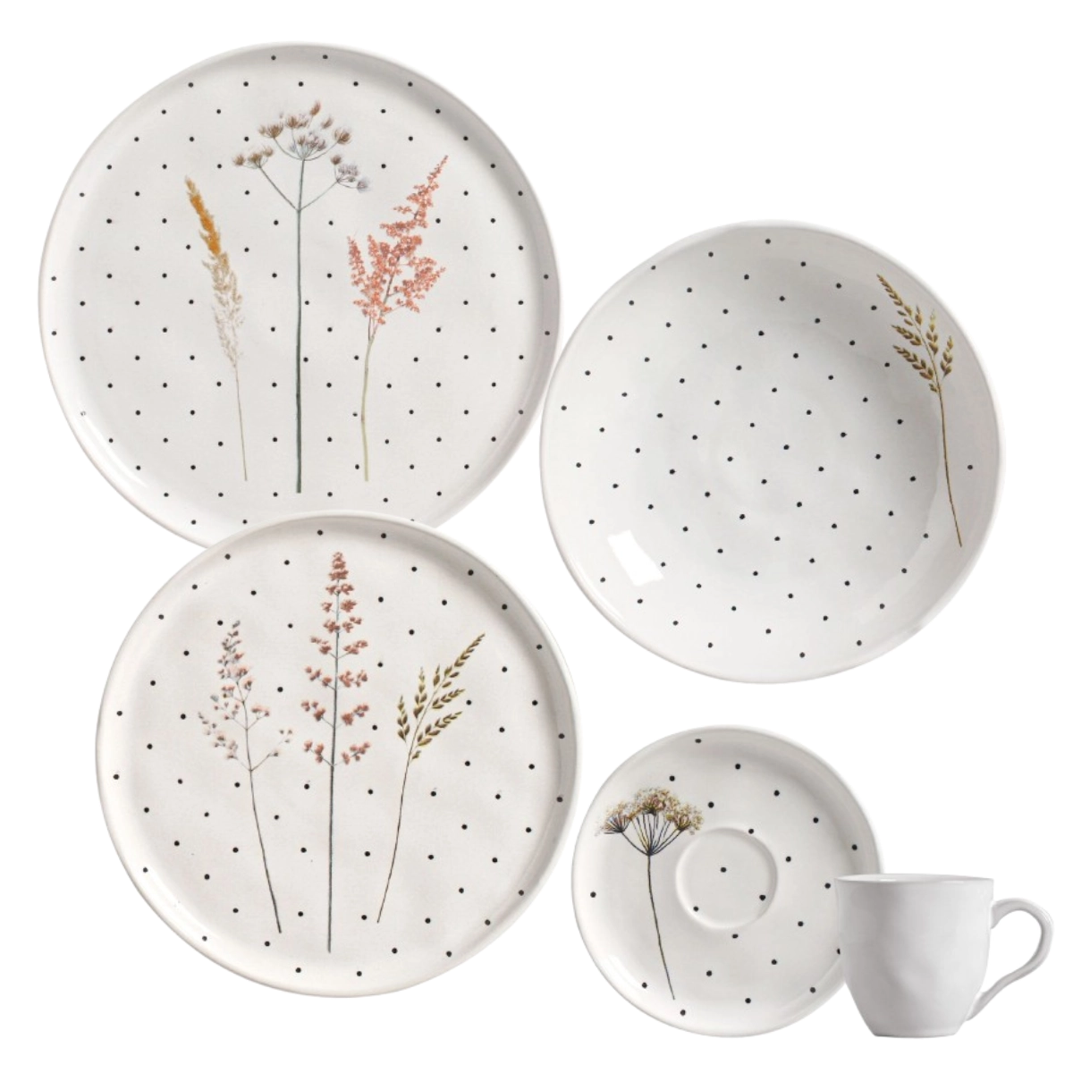 APARELHO JANTAR 30PCS BIO FLORALIS PORTO BRASIL