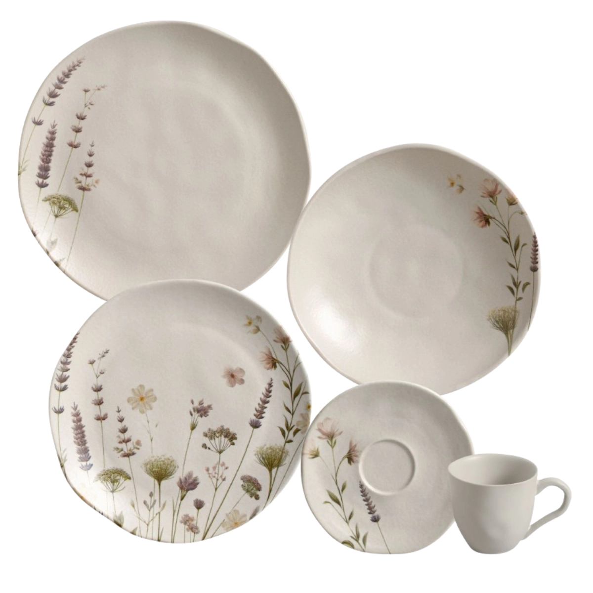 APARELHO JANTAR 30PCS ORGANICO LAVANDA PORTO BRASIL