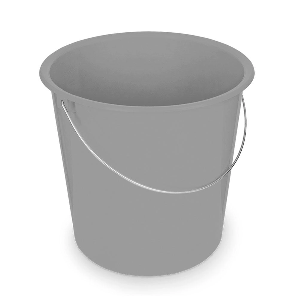 Balde 8 Litros Plasvale - Cinza 
