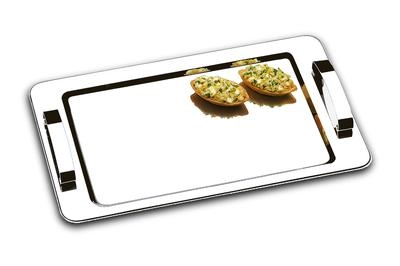 BANDEJA RETANGULAR 1423/137 ATINA C/ ALCA 37X23CM BRINOX