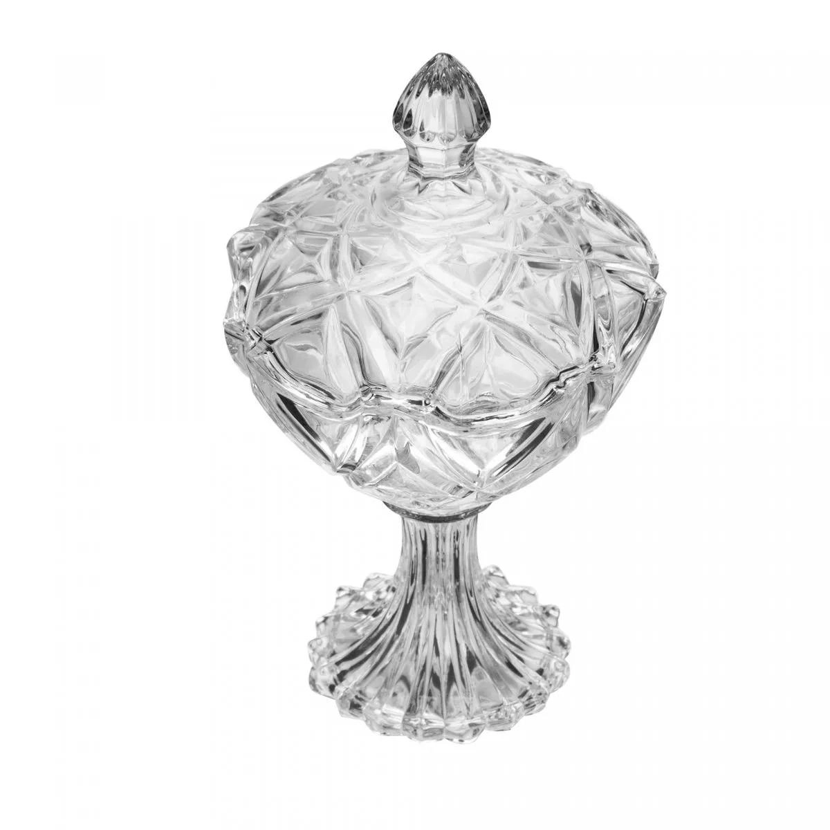 Bomboniere Star 21cm C/ Tampa Vidro Lyor Design