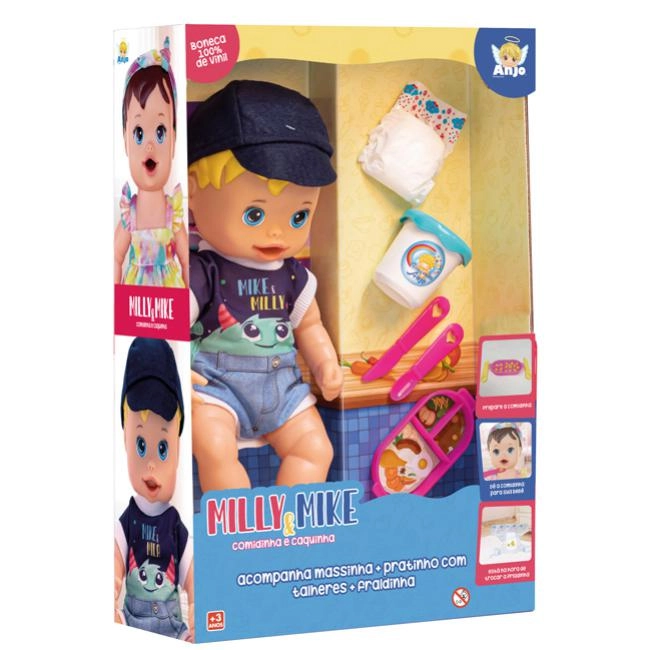 Boneco Mike Come e Faz Caquinha Anjo Brinquedos Boneco Mike Come e Faz Caquinha Anjo Brinquedos