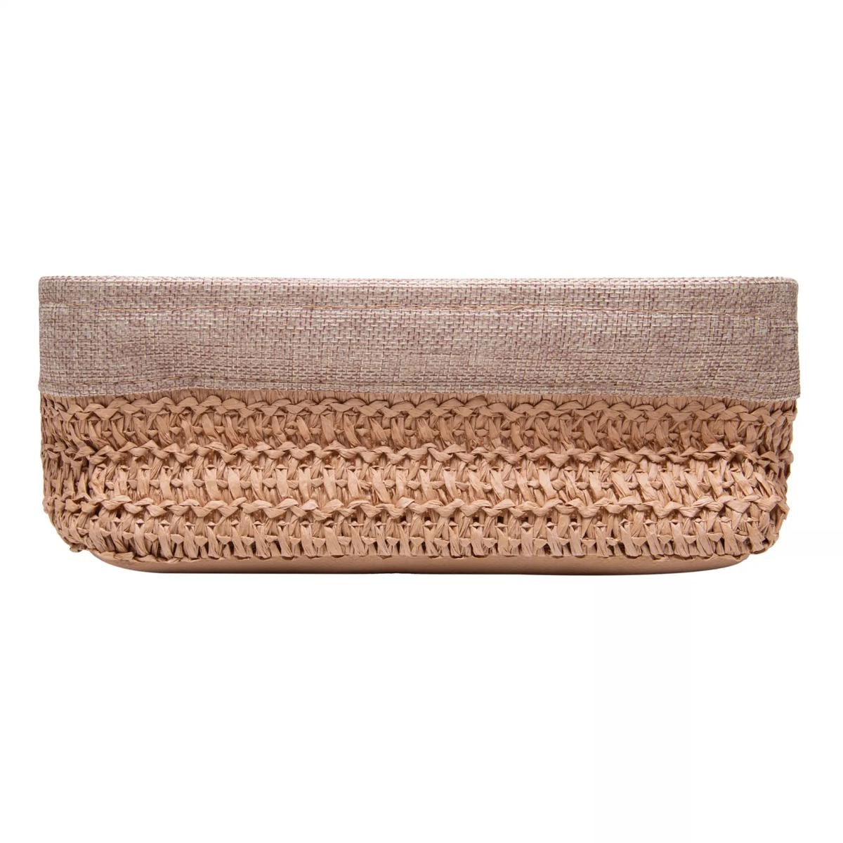 CESTA RETANGULAR 21525 GRANDE C/ FORRO TECIDO DUNA ROJEMAC