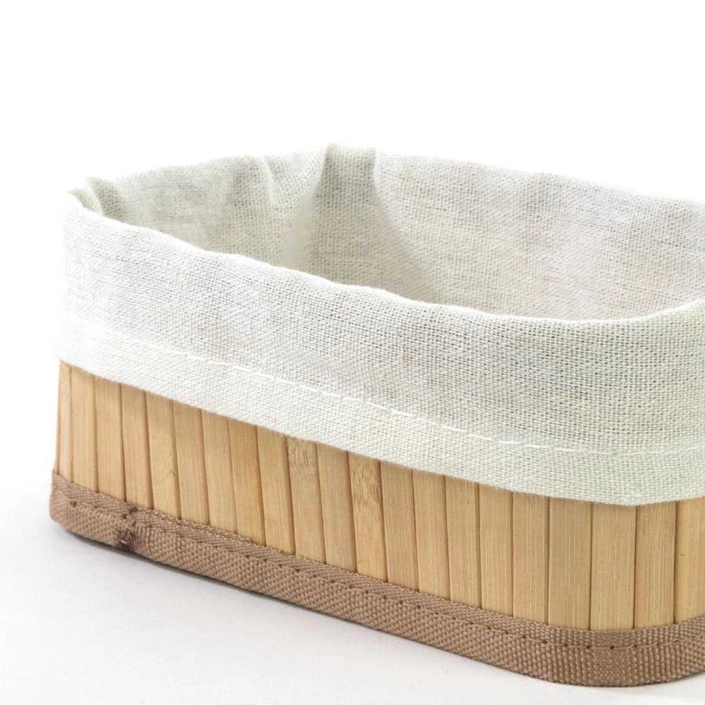 Cesto Organizador Dobravel Bambu Claro 20x12x8cm Mimo Style Cesto Organizador Dobravel Bambu Claro 20x12x8cm Mimo Style
