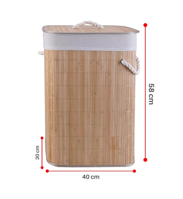CESTO ROUPAS D1402 BAMBU RETANGULAR 40X30X58CM DOLCE HOME CESTO ROUPAS D1402 BAMBU RETANGULAR 40X30X58CM DOLCE HOME
