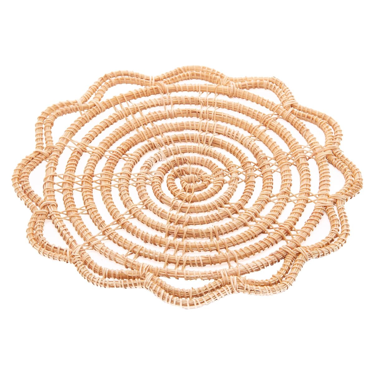 Conj 2 Descansos Panela Palm Fibra Natural Flor 20cm Lyor Design Conj 2 Descansos Panela Palm Fibra Natural Flor 20cm Lyor Design