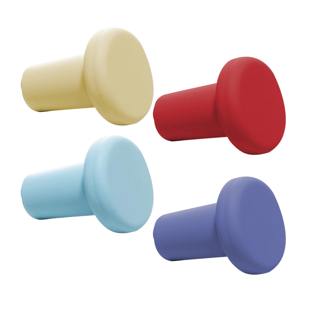 Conj 4 Tampas Vinho Silicone Colorido 3,5cm Rojemac