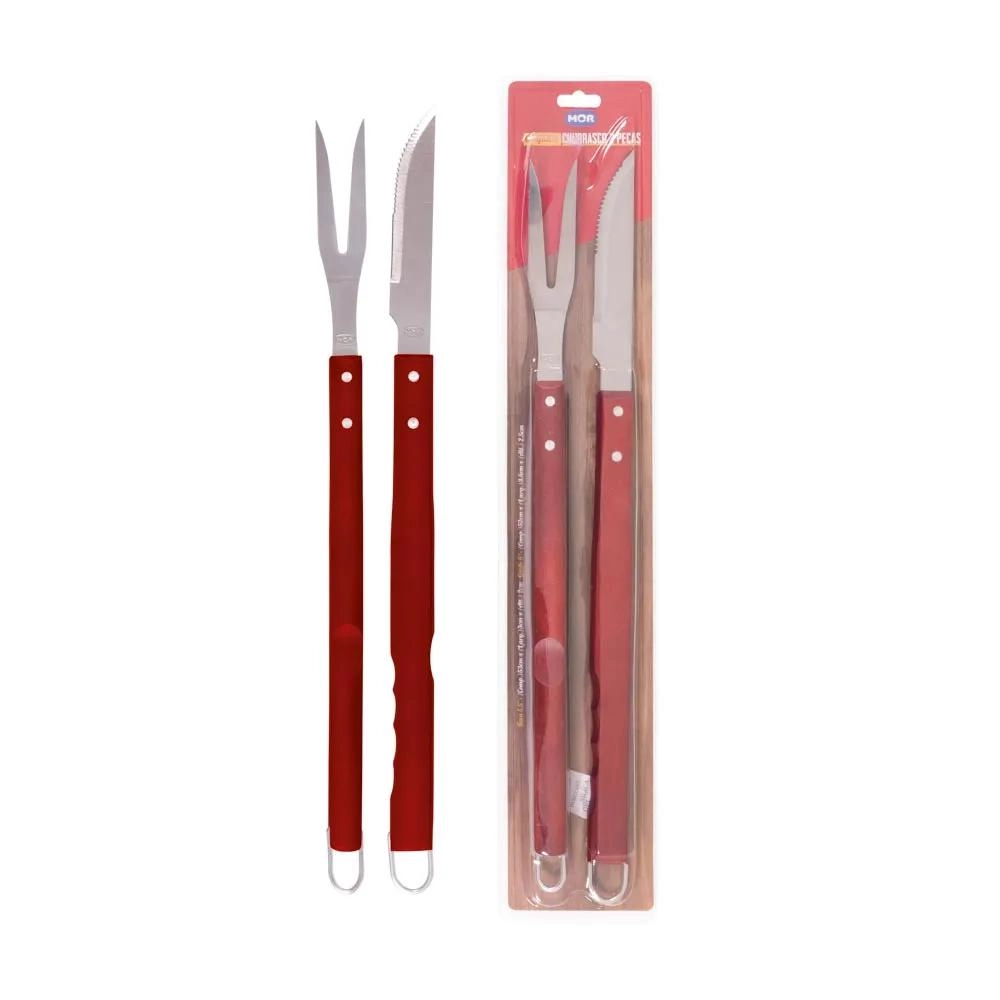 CONJ CHURRASCO 3333 2PCS MOR