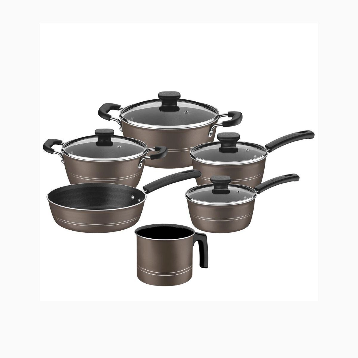 Conj Panela Sicilia 5pc + Fervedor Sicilia 1,9l Tramontina