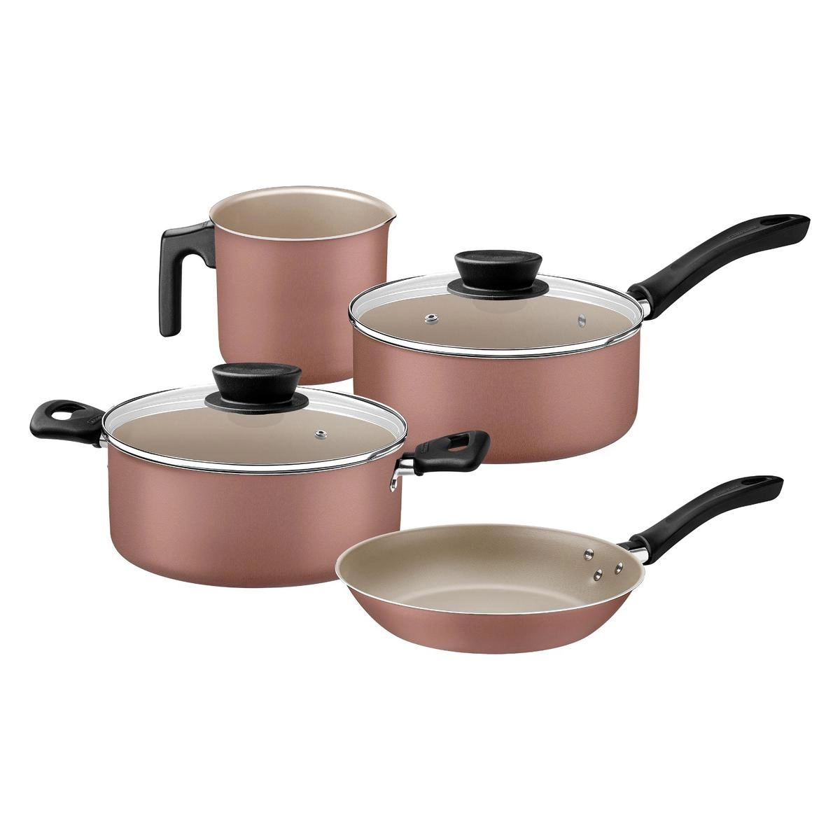 CONJ PANELAS 28299/304 LINZ MARROM 4PCS ALUMINIO C/ REV ANTIADERENTE TRAMONTINA