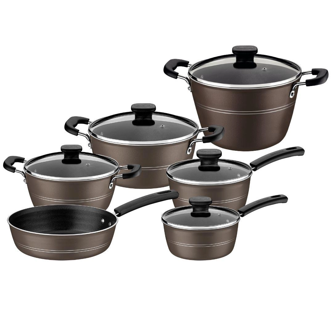 Conjunto de Panelas Sicília Avela 5 Peças + Caldeirão 24 cm Tramontina