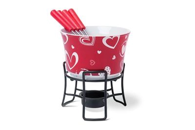 Conjunto Fondue 6 Peças Brinox - Vermelho