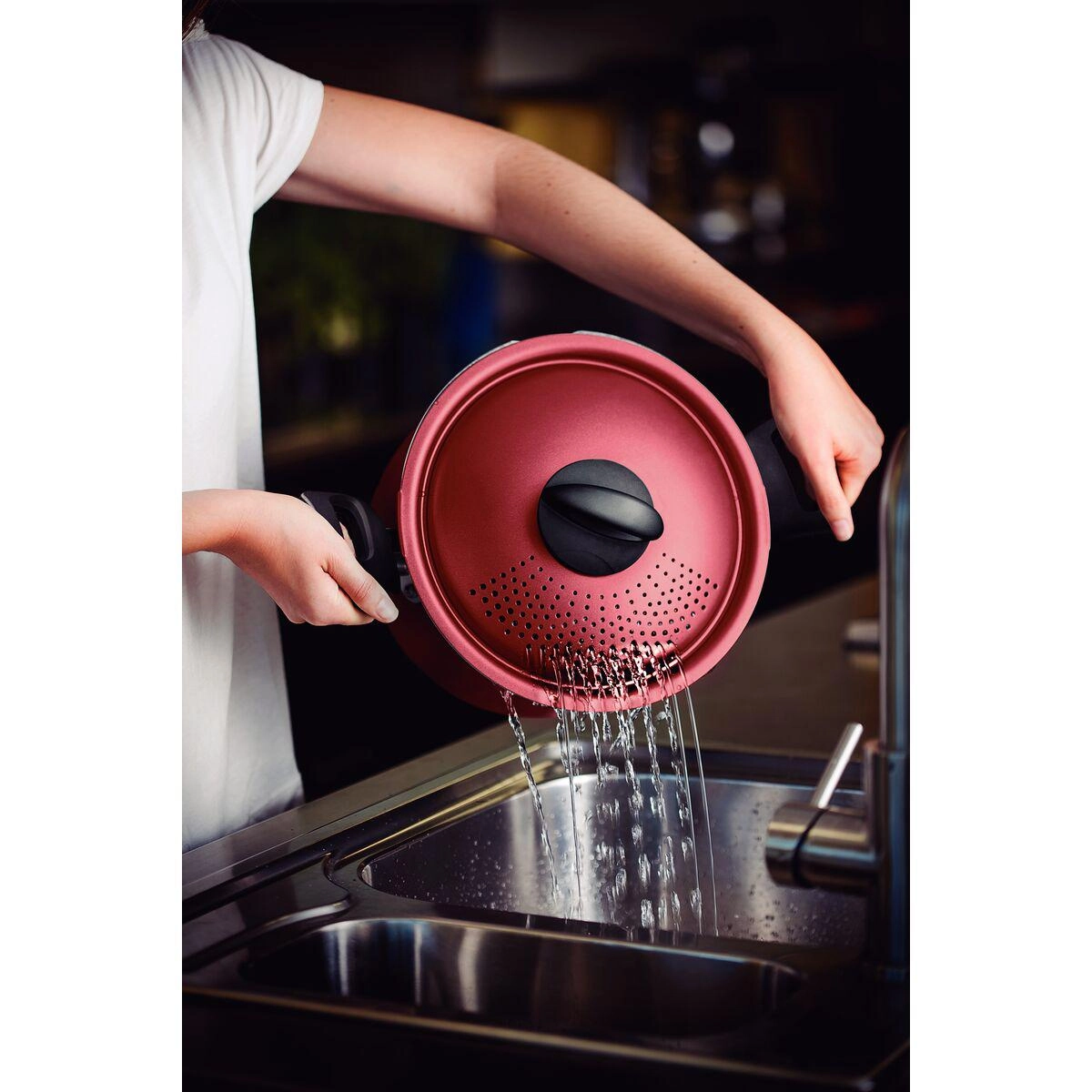 Espagueteira Loreto 22 cm 5,7 Litros Tramontina - Vermelho 