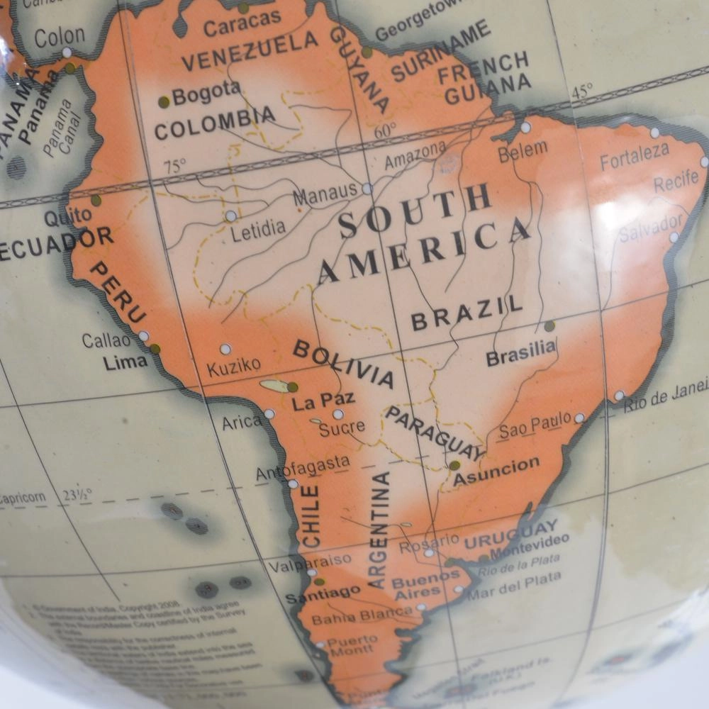 Globo Ptolomeu Base Metal Mai Home