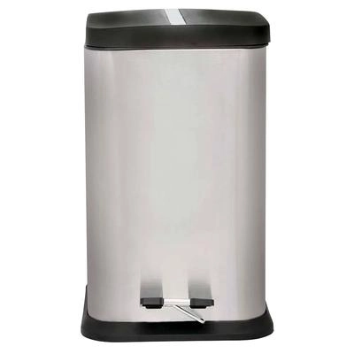 LIXEIRA PEDAL 8234 JASPE 20LTS QUADRADA MOR