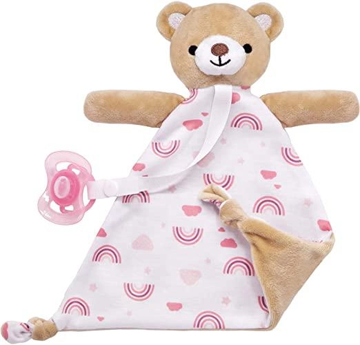 Naninha Prendedor Chupeta Urso Buba - Rosa 