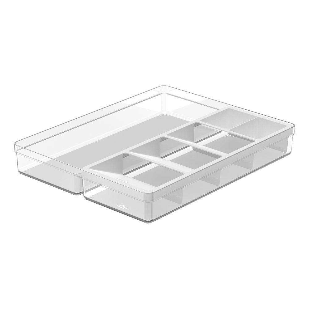 Organizador de Talheres e Utensílios Clear Martiplast Ou - Branco 