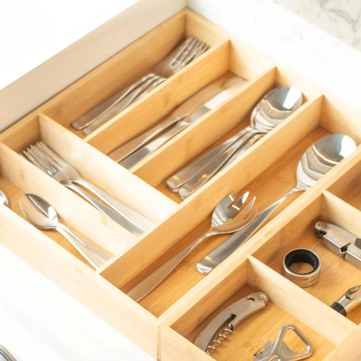 Organizador Talheres Keep Bambu Martiplast Ou Organizador Talheres Keep Bambu Martiplast Ou