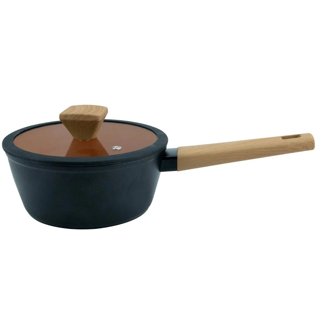 Panela Inducao Norma 20cm 2,2l Preta Tp Vidro Rev Ceramico Fullfit