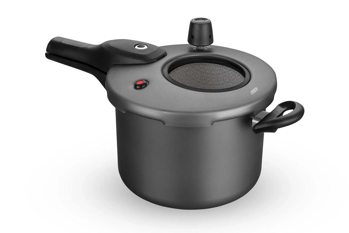 PANELA PRESSAO 6600 GRAFITE 4,5LTS 20CM C/ VISOR VIDRO FECHAMENTO EXTERNO MTA