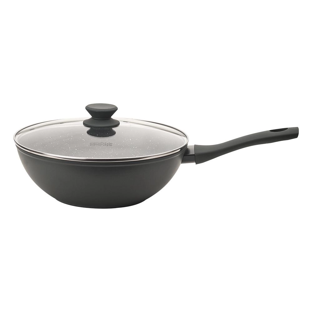 Panela Wok Inducao Cook 28cm Ceramica C/ Tampa Mimo Style - Jade 