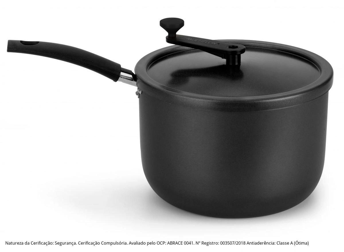 Pipoqueira C/ Tampa Grafite 5,6lts 22cm Multiflon