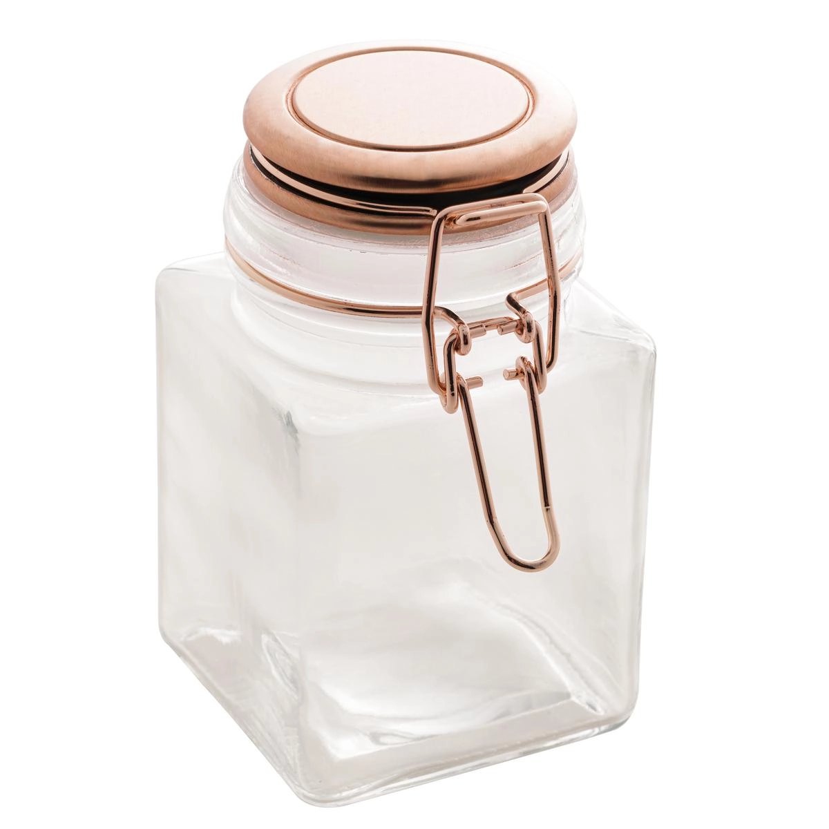 Porta Condimento de Vidro 12 cm com Tampa de Metal Lyor Design - Golden Rose