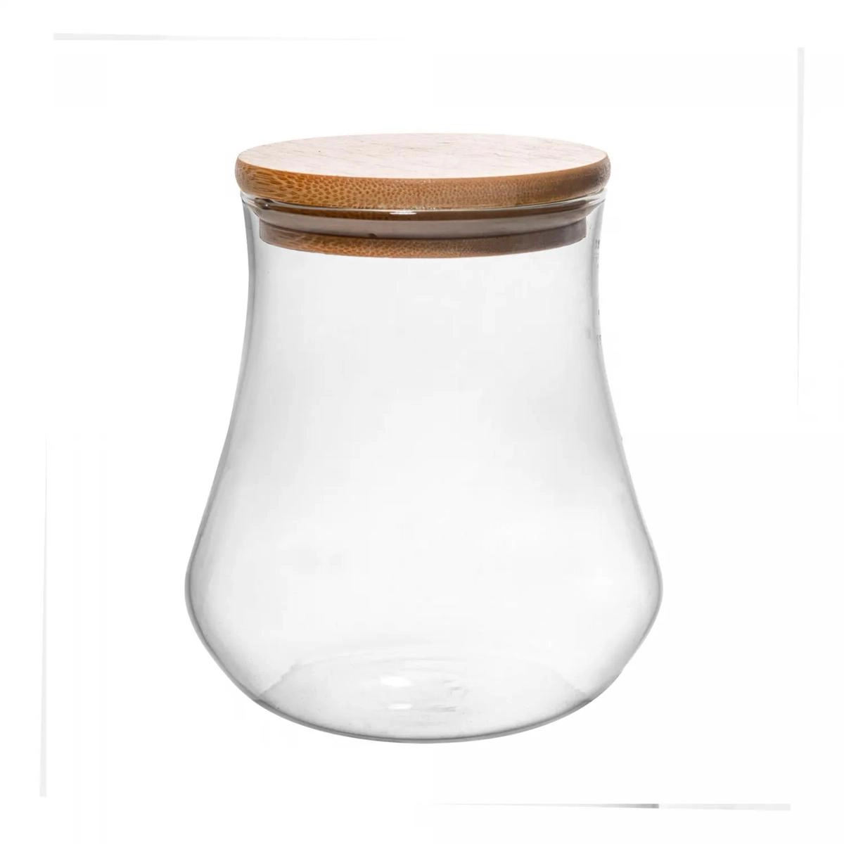 Pote Mantimentos 700ml Vidro C/ Tampa Bambu Rojemac