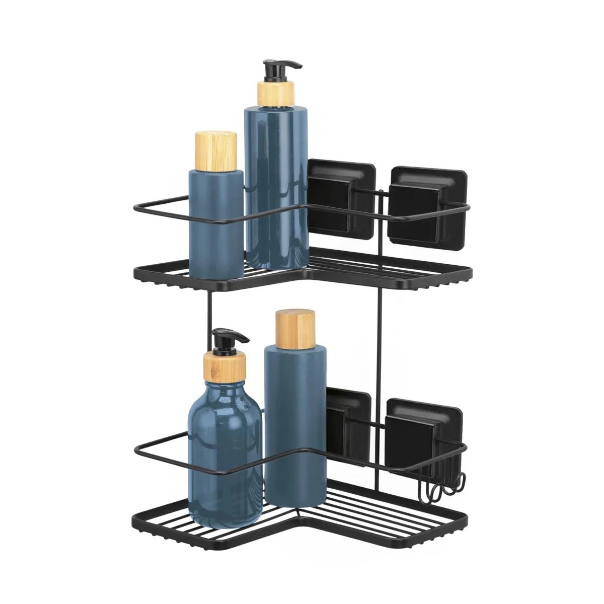 PRATELEIRA CANTONEIRA DUPLA 2657 BLACK SUCCAO QUADRADA ARTHI