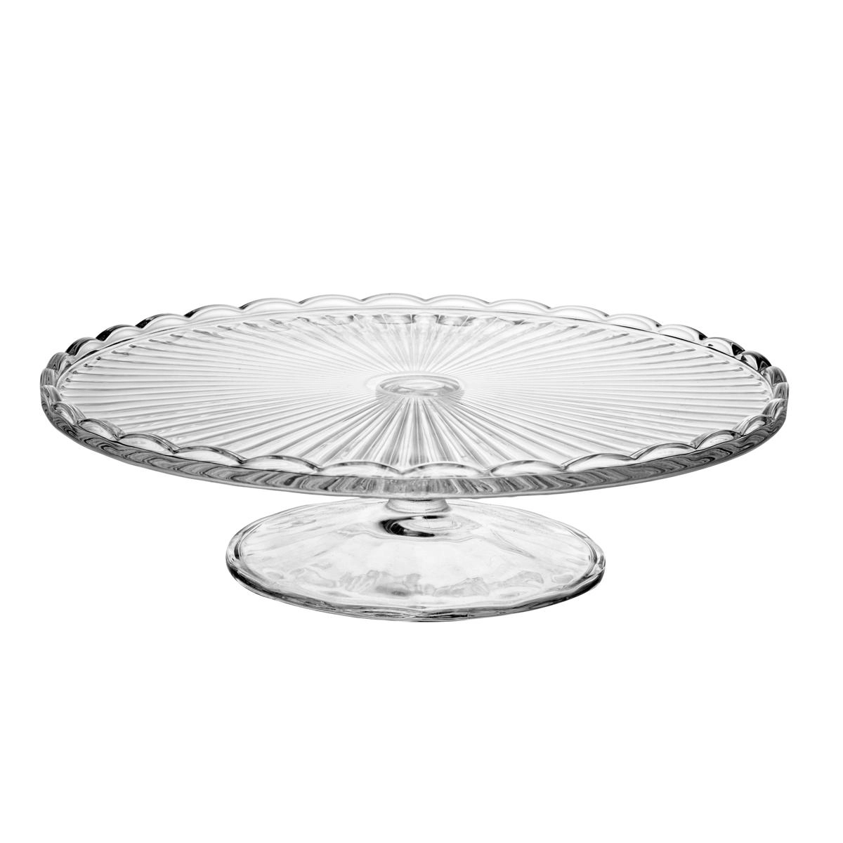 PRATO BOLO 20602 BANGKOK 29CM C/ PE 7,5CM VIDRO ROJEMAC PRATO BOLO 20602 BANGKOK 29CM C/ PE 7,5CM VIDRO ROJEMAC