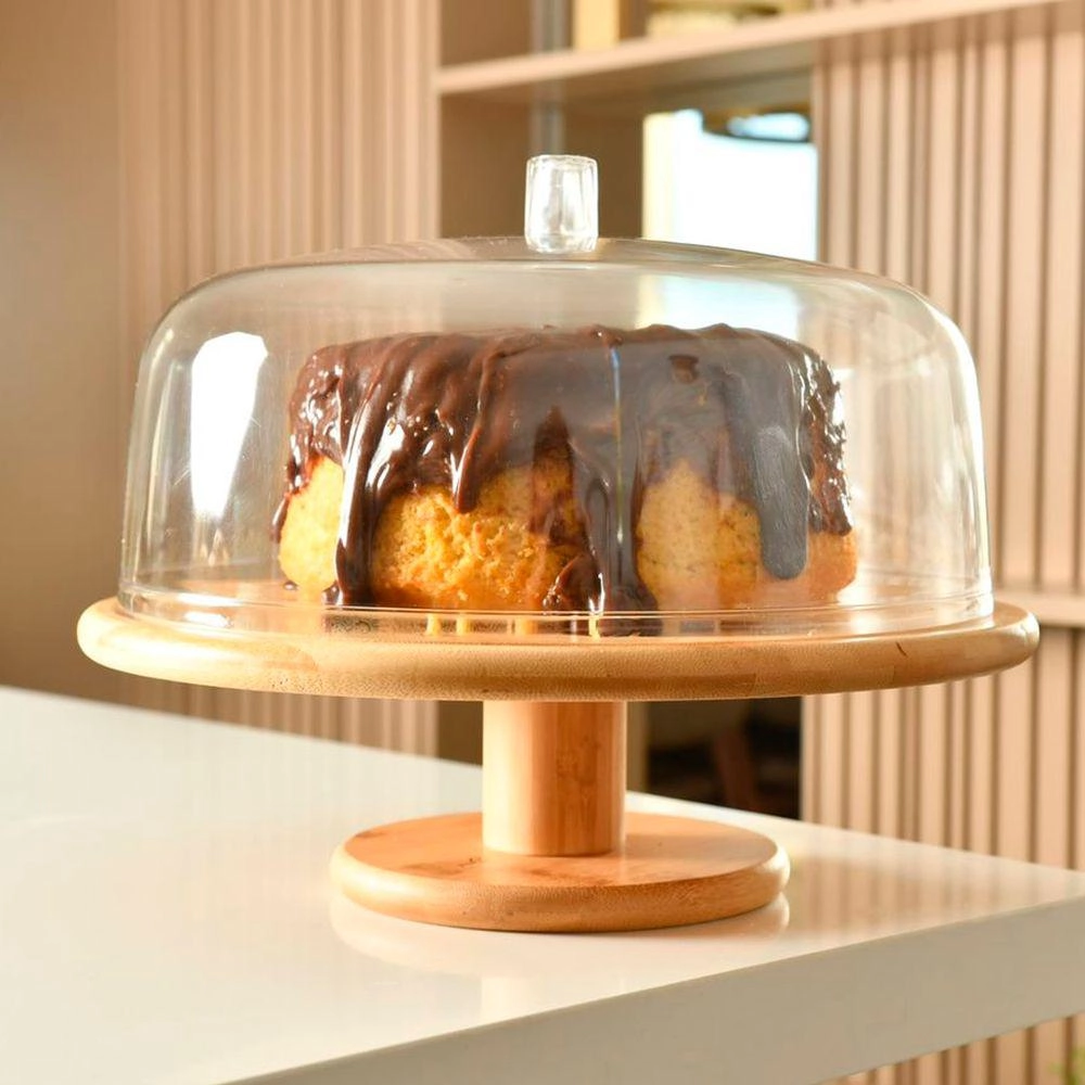 PRATO BOLO BFB150NT SENSE 27,5CM C/ CUPULA E PE NATURAL MARTIPLAST OU PRATO BOLO BFB150NT SENSE 27,5CM C/ CUPULA E PE NATURAL MARTIPLAST OU