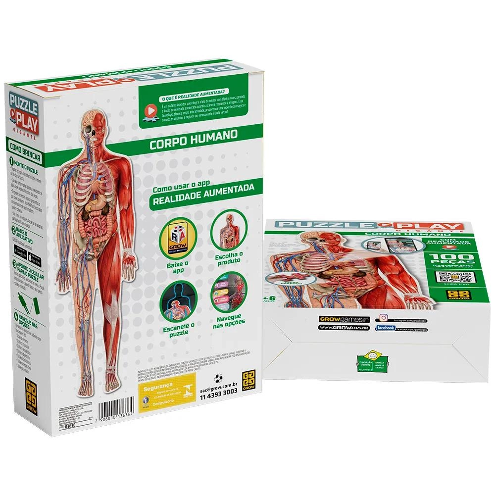 Puzzle Play Gigante Corpo Humano Grow Puzzle Play Gigante Corpo Humano Grow