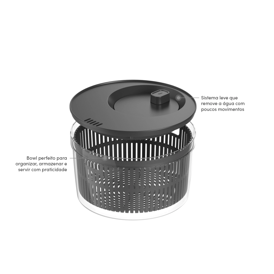 Secador Salada Fresh Black 5,5lts Martiplast Ou- Preto Secador Salada Fresh Black 5,5lts Martiplast Ou- Preto