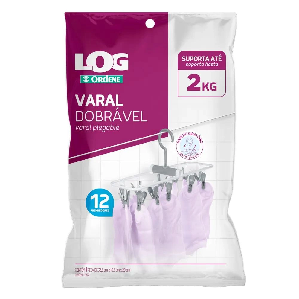 VARAL DOBRAVEL OR16400 12 PRENDEDORES PLASTICOS ORDENE