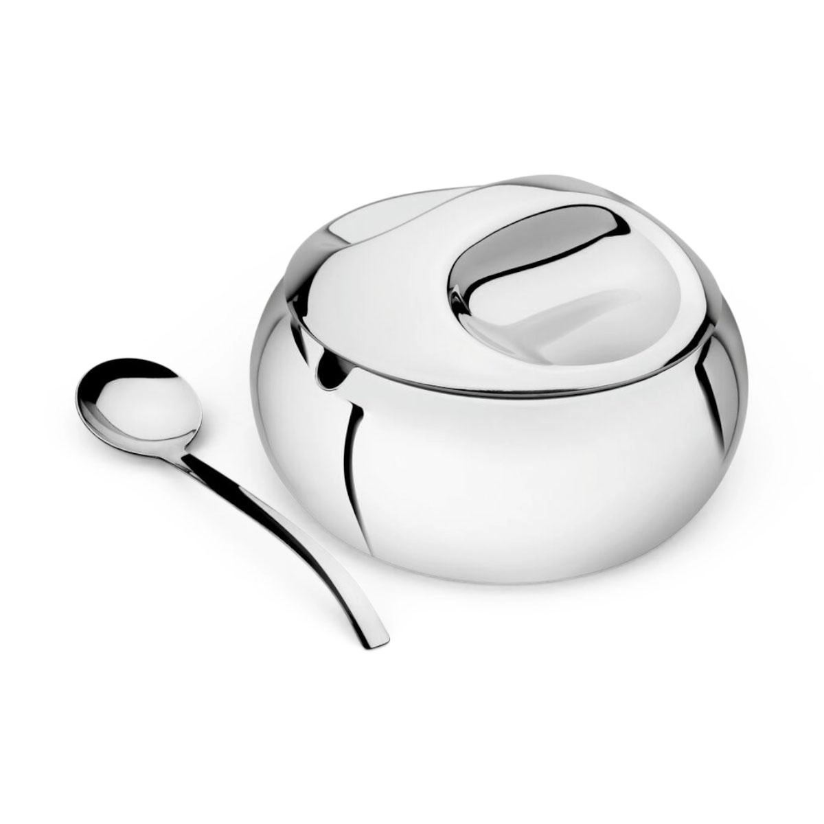 Açucareiro com colher em aço inox 9cm - Tramontina