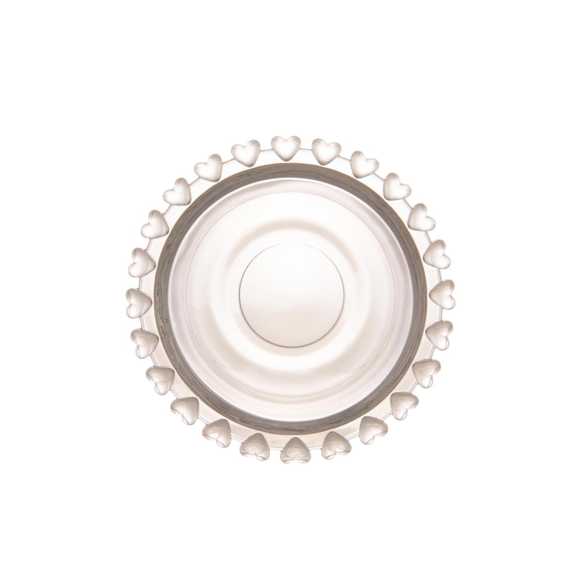 Açucareiro Coração com Colher Cristal Lyor Design - Chumbo 