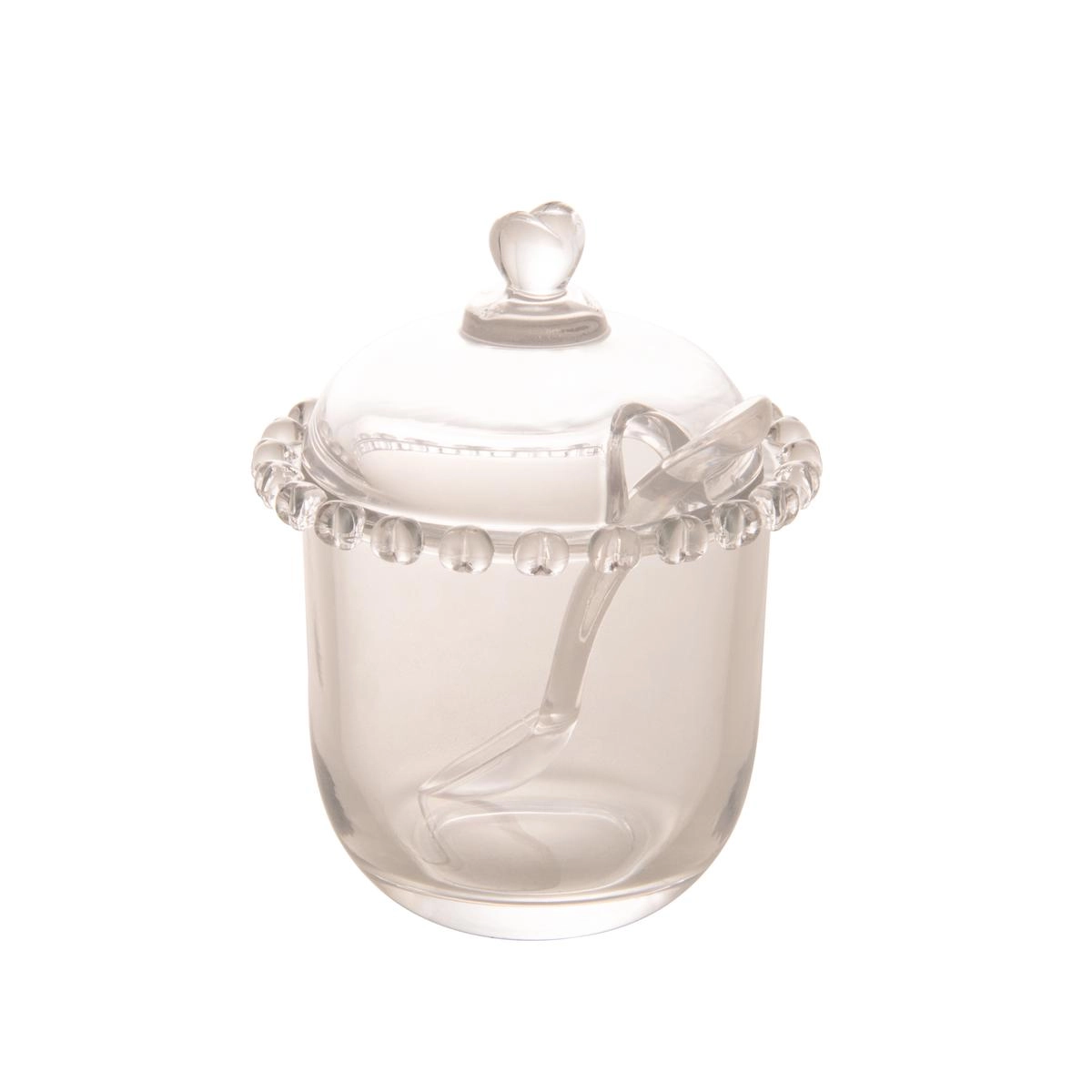 Açucareiro Coração com Colher Cristal Lyor Design - Chumbo