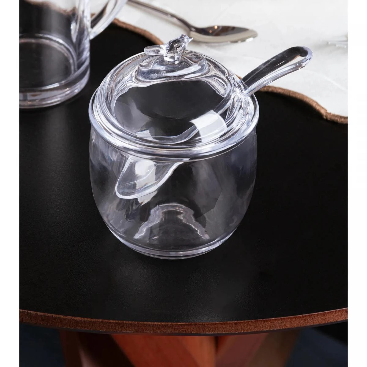 Acucareiro Bird 150ml Cristal Ecologico C/ Colher Rojemac