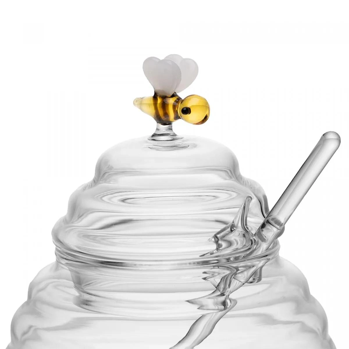 Acucareiro Lovely Bee C/ Colher 470ml Vidro Lyor Design