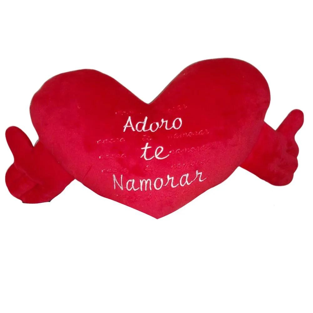 ALMOFADA CORACAO ABRACO MEDIO 148 PELUCIA MURY BABY