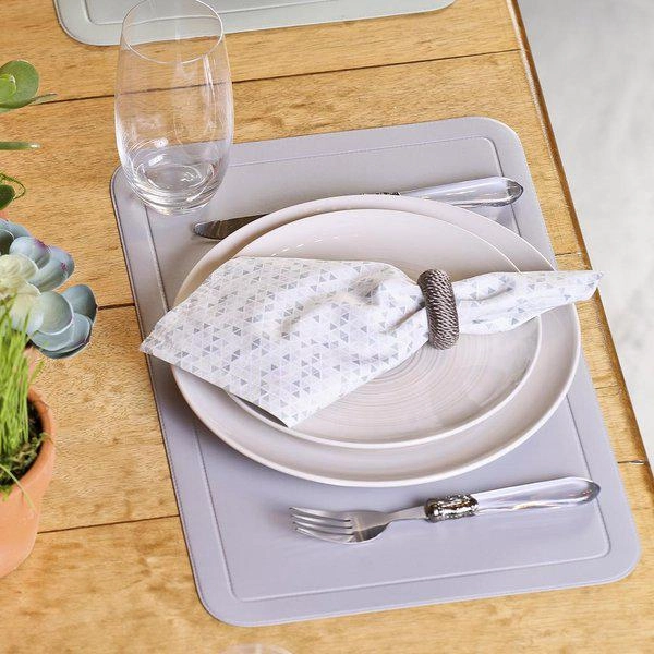 Americano Pvc Color Retangular Copa E Cia - Cinza