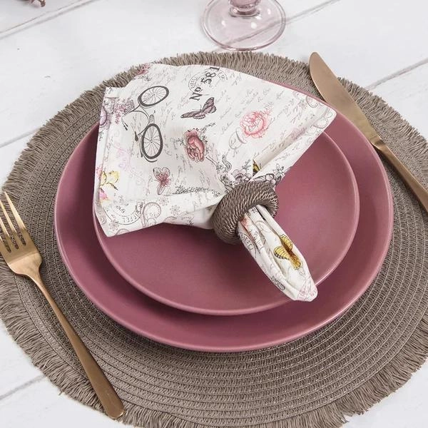 ANEL GUARDANAPO RAYON 4PCS TOFFEE 152008 COPA E CIA