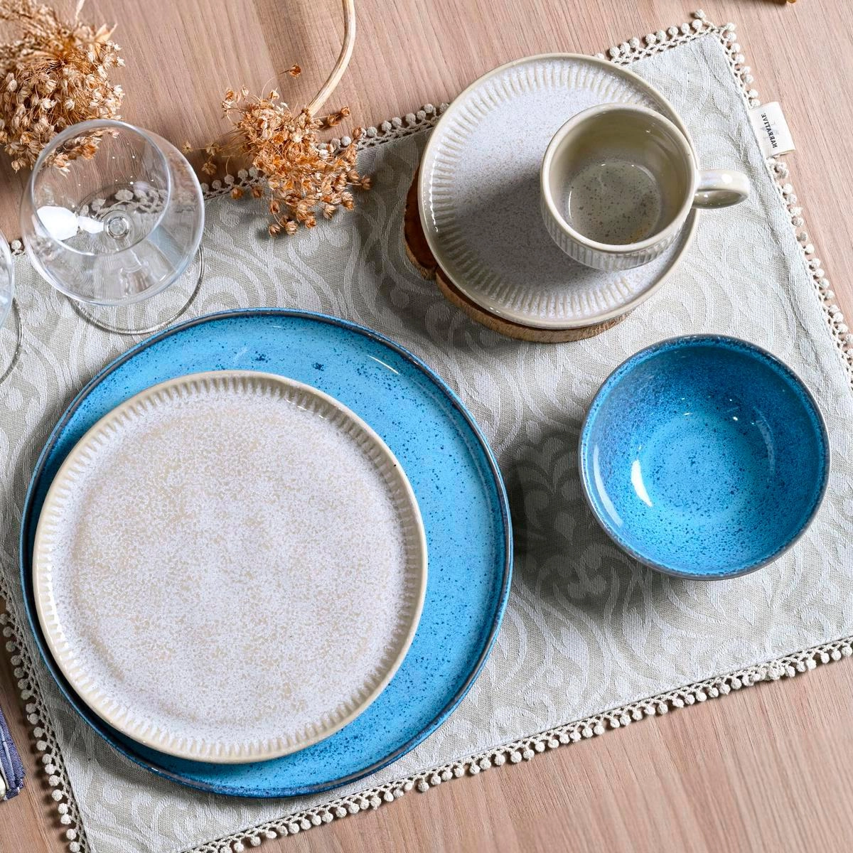 Aparelho de jantar Night Sky + Latte Linhas 30 peças - Porto Brasil