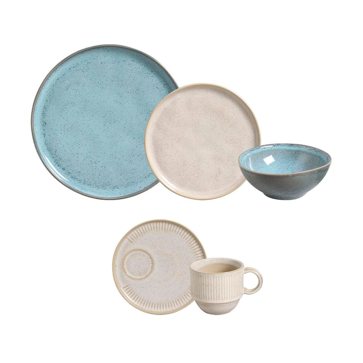 Aparelho de jantar Night Sky + Latte Linhas 30 peças - Porto Brasil