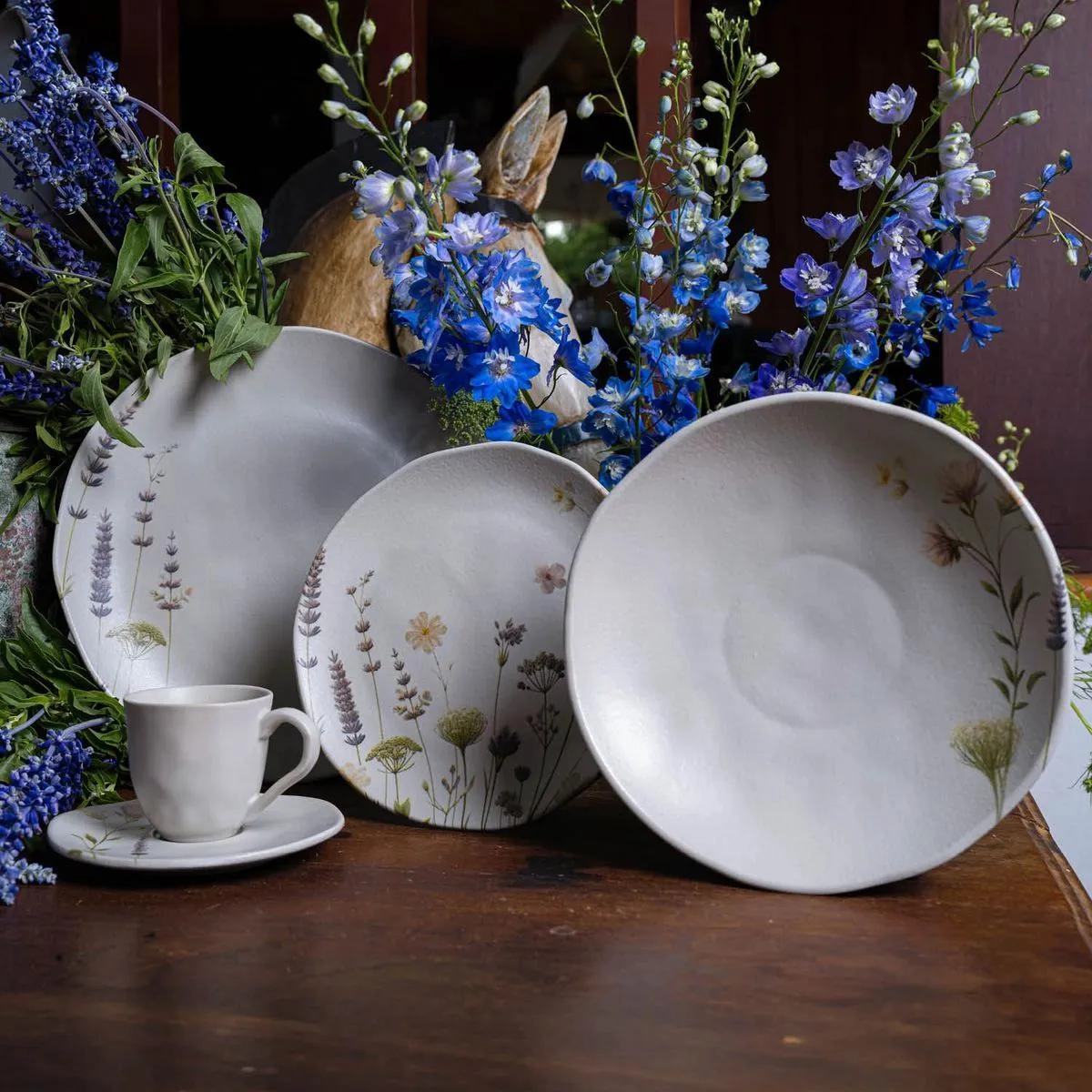 APARELHO JANTAR 30PCS ORGANICO LAVANDA PORTO BRASIL