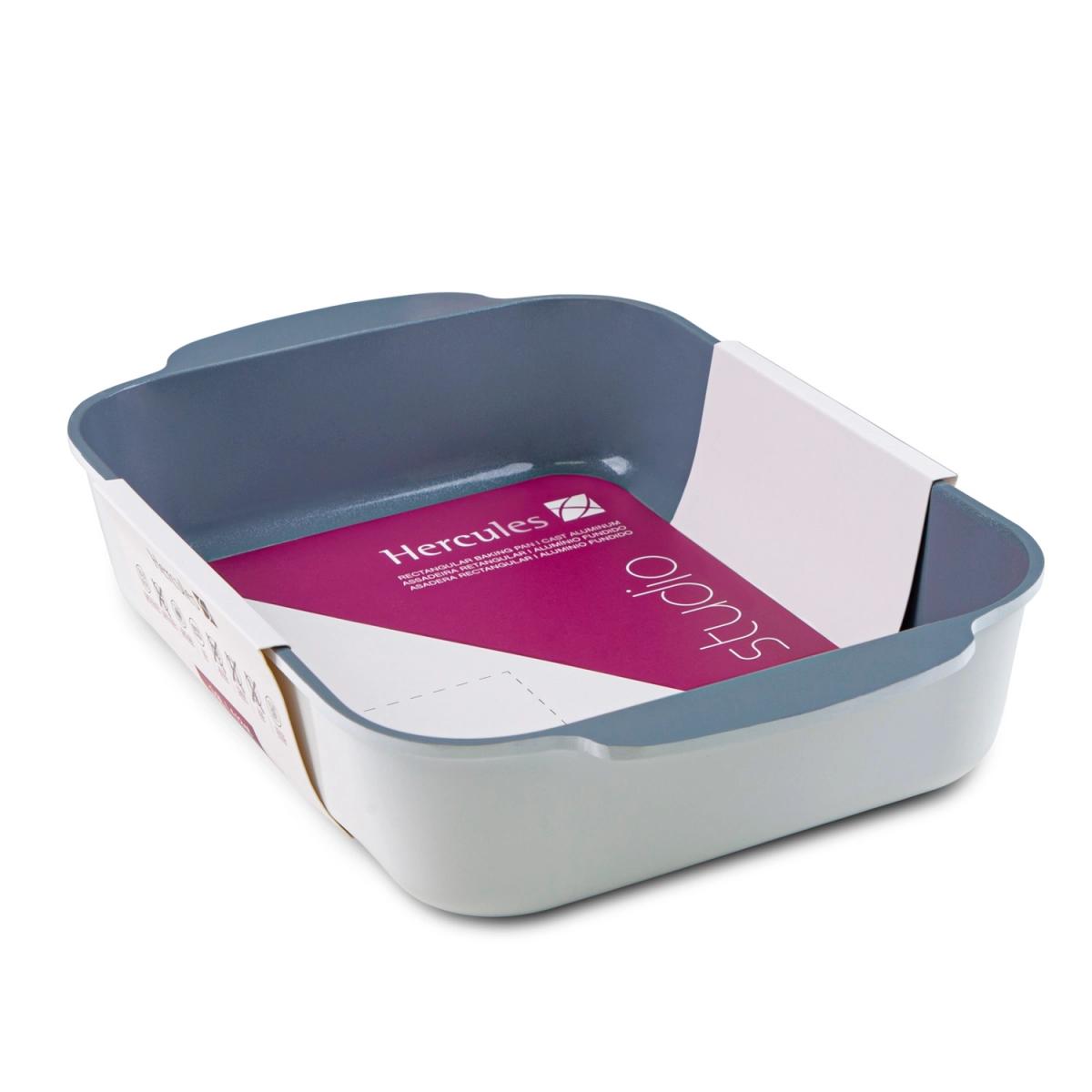 Assadeira Retangular -Aluminio Revestida 25x20cm Hercules- Branca