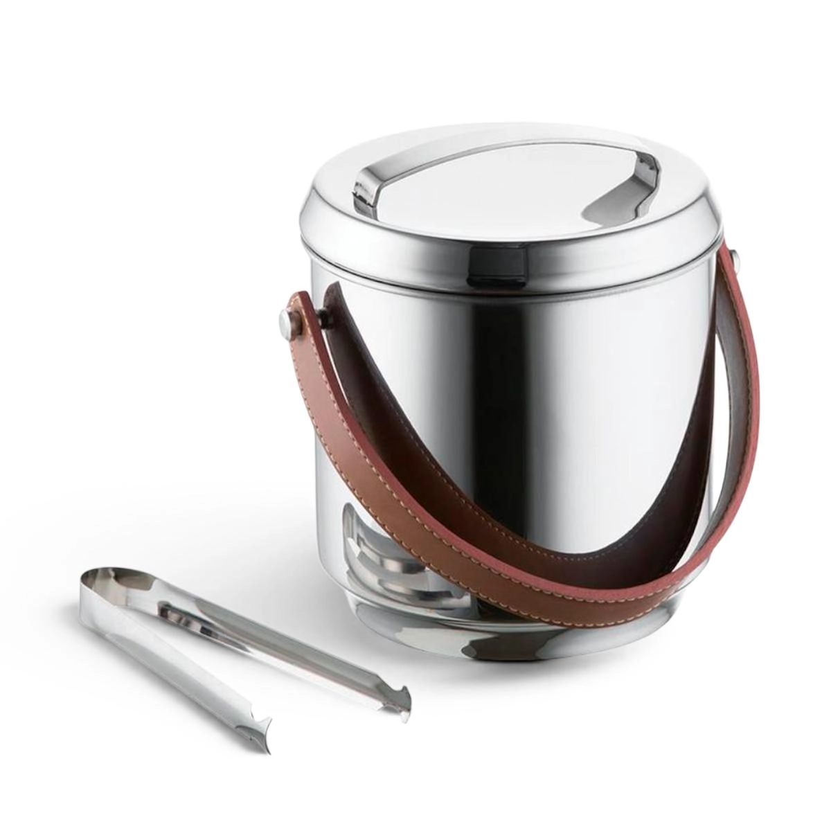 Balde de Gelo Firenze Inox com Alça de Couro 2,3L Forma