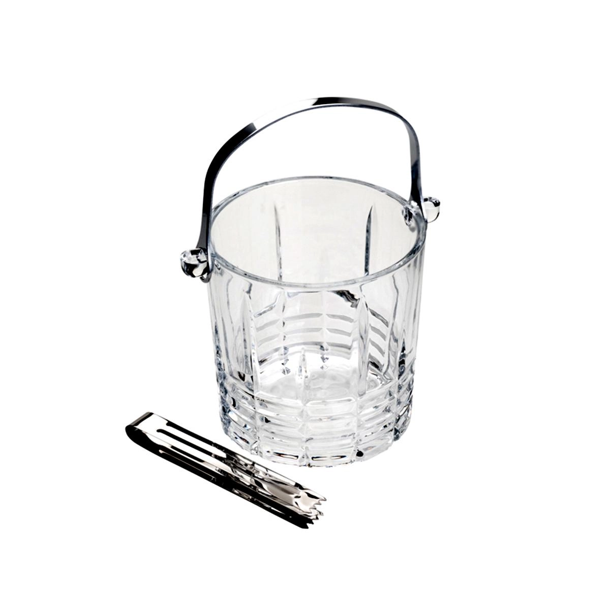 Balde Gelo Grego C/ Alca E Pegador Vidro 15cm Rojemac