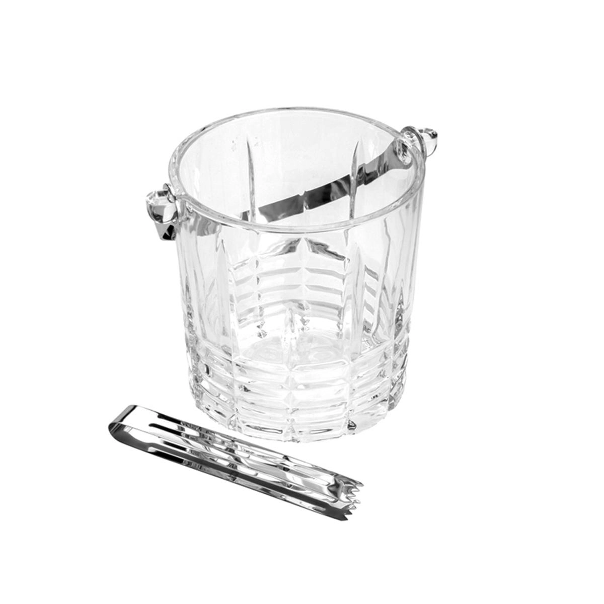 Balde Gelo Grego C/ Alca E Pegador Vidro 15cm Rojemac