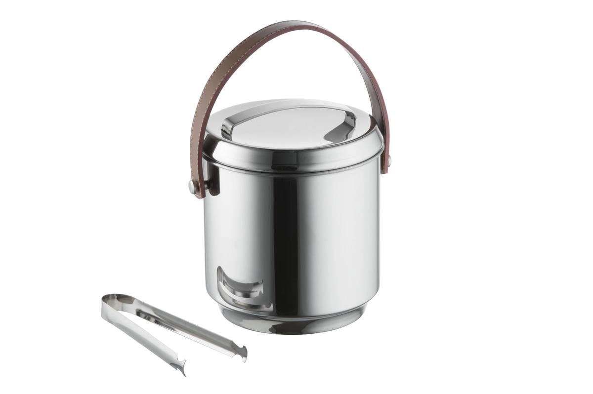 Balde de Gelo Firenze Inox com Alça de Couro 2,3L Forma